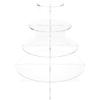 Plymor Clear Acrylic Graduated 4-Tiered Round Display Riser, 16" H x 14" W view 3