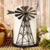 Ebros 14.5"Tall Rustic Country Farm Agricultural Windmill Outpost Paper Towel Holder Display Dispenser Stand Made Of Handcrafted Metal Western Kitchen Bathroom Home Decor In Aged Bronze Finish view 1
