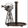 Ebros 14.5"Tall Rustic Country Farm Agricultural Windmill Outpost Paper Towel Holder Display Dispenser Stand Made Of Handcrafted Metal Western Kitchen Bathroom Home Decor In Aged Bronze Finish view 2