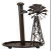 Ebros 14.5"Tall Rustic Country Farm Agricultural Windmill Outpost Paper Towel Holder Display Dispenser Stand Made Of Handcrafted Metal Western Kitchen Bathroom Home Decor In Aged Bronze Finish view 3