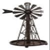 Ebros 14.5"Tall Rustic Country Farm Agricultural Windmill Outpost Paper Towel Holder Display Dispenser Stand Made Of Handcrafted Metal Western Kitchen Bathroom Home Decor In Aged Bronze Finish view 4
