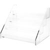 Plymor Clear Acrylic Flanged Display Stairs, 9" H x 12.5" W x 9.25" D view 1