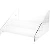 Plymor Clear Acrylic Tilted-Back Flanged Display Stairs, 10.5" H x 18.5" W x 16.75" D view 1