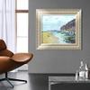 INVIN ART Framed Canvas Art Giclee Print Low Tide at Varengeville 02, 1882 by Claude Monet Wall Art Living Room Home Office Decorations(European Style Silver Frame,20"x24") view 3
