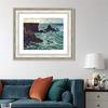 INVIN ART Framed Canvas Art Giclee Print Rocks at Port-Coton, the Lion, 1886 by Claude Monet Wall Art Living Room Home Office Decorations(Classic Silver Frame with Mat,20"x24") view 2