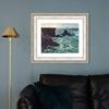 INVIN ART Framed Canvas Art Giclee Print Rocks at Port-Coton, the Lion, 1886 by Claude Monet Wall Art Living Room Home Office Decorations(Classic Silver Frame with Mat,20"x24") view 3