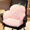 Waist Backrest Pad Seat Cushion,Home Office Chair, Car Seat, Recliner Non-Slip Warm Velvet Back Support Cushion for Adult and Child's (Strawberry) view 1