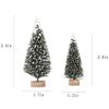 30 Pcs Mini Christmas Trees DIY Xmas Bottle Brush Trees Miniature Sisal Snow Frost Fir Small Artificial Trees Tabletop Trees with Wooden Bases Micro Scenery Landscape Trees for Christmas Party Decor view 2