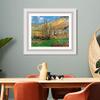 INVIN ART Framed Canvas Art Giclee Print The Church at Varengeville and the Gorge of Les Moutiers, 1882 by Claude Monet(Modern Simple White Frame with Mat,20"x24") view 3
