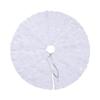 Amosfun 1pc Ruffled Lace Christmas Tree Skirt Elegant White Tree Base Decoration for Holiday Homes Offices and Parties Adds Festive Atmosphere While Protecting Floors view 1