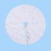 Amosfun 1pc Ruffled Lace Christmas Tree Skirt Elegant White Tree Base Decoration for Holiday Homes Offices and Parties Adds Festive Atmosphere While Protecting Floors view 2