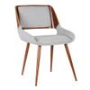 Armen Living Chalta Dining Chair, Gray view 2