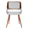 Armen Living Chalta Dining Chair, Gray view 3