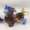 Amore Jewell Little Brave Troops Pixiu - 2pcs/Set Fengshui Decoration Ornament Gift for Home & Office (Liuli Crystal Glass) view 3