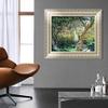 INVIN ART Framed Canvas Art Giclee Print Le Jardin de Vtheuil, 1881 by Claude Monet Wall Art Living Room Home Office Decorations(European Style Silver Frame,20"x24") view 3