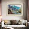 INVIN ART Framed Canvas Art Giclee Print The Old Tree at the Confluence, 1889 by Claude Monet Wall Art Living Room Home Office Decorations(Beige Color Frame with Linen Liner,20"x24") view 2