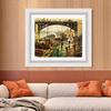 INVIN ART Framed Canvas Art Giclee Print The Coal-Dockers, 1875 by Claude Monet Wall Art Living Room Home Office Decorations(Modern Simple White Frame with Mat,20"x24") view 2