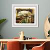 INVIN ART Framed Canvas Art Giclee Print The Coal-Dockers, 1875 by Claude Monet Wall Art Living Room Home Office Decorations(Modern Simple White Frame with Mat,20"x24") view 3