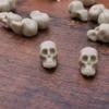 PRETYZOOM 50PCS Mini Plastic Skull Heads Miniature Skulls Halloween Decorations Realistic Skeleton Skulls for Halloween Trick Toy Accessories (0.8"x0.5") view 3