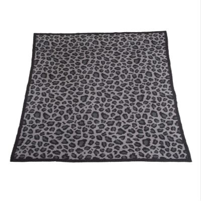 Barefoot Dreams CozyChic Safari Blanket Dove Gray Multi