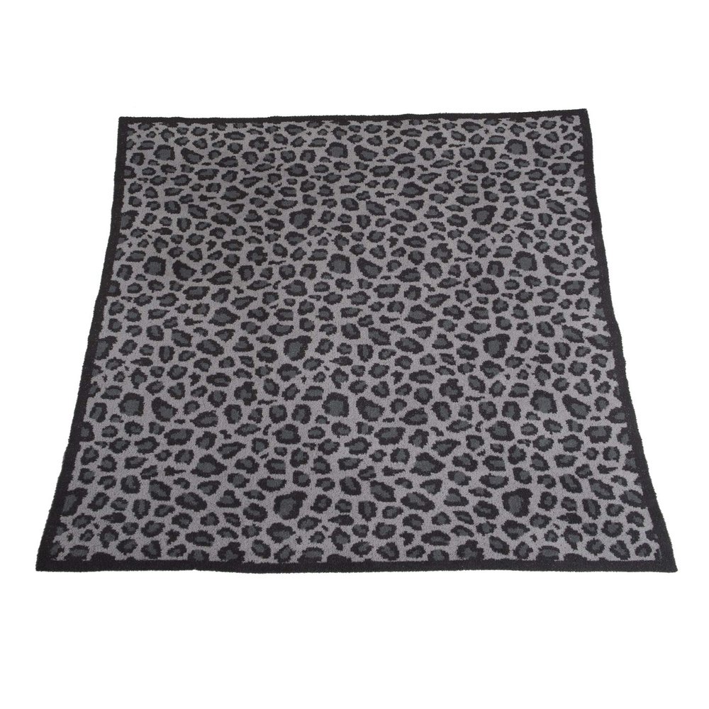Barefoot Dreams CozyChic Safari Blanket Dove Gray Multi