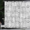 Ambesonne Amsterdam Shower Curtain, Monochrome Style Cartoon Drawing of Historic Houses Clutter City Town, Cloth Fabric Bathroom Decor Set with Hooks, 69" W x 70" L, Charcoal White view 3