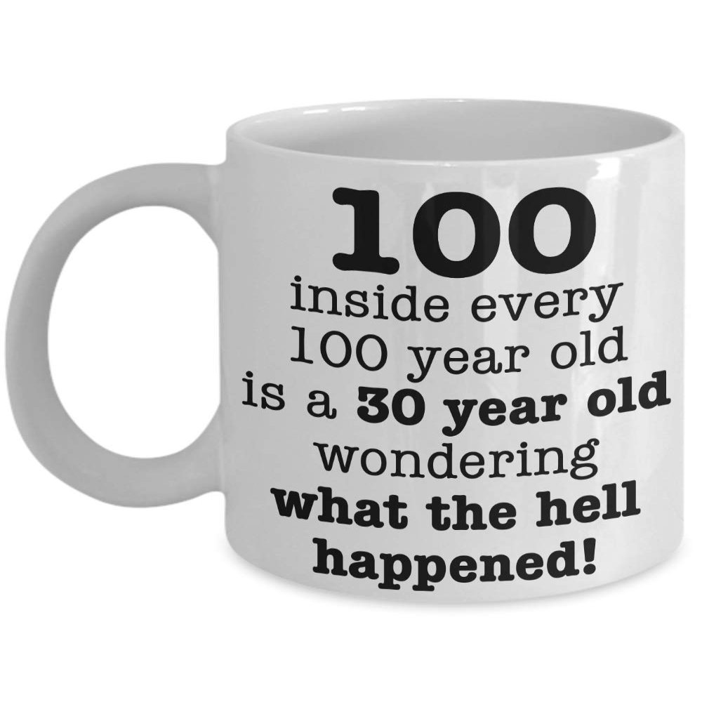 100th Birthday Coffee Mug, Happy Birthday Gifts Woman 100 Years Old, Men, Grandma, Grandpa, Mom or Dad 1919 Christmas or Birthday Gift