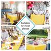 Hiasan Waterproof Tablecloth Rectangle - Washable Fabric Table Cloth for Dining Room Kitchen Birthday Party and Outdoor Use, Yellow, 54 x 120 Inch view 2
