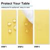 Hiasan Waterproof Tablecloth Rectangle - Washable Fabric Table Cloth for Dining Room Kitchen Birthday Party and Outdoor Use, Yellow, 54 x 120 Inch view 3