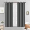 Yakamok Room Darkening Drapes Blackout Curtains Thermal Insulated Grommet Curtain Panels for Bedroom, 38W x 54L,Dark Grey,One Pair view 1
