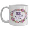100th Birthday Gifts for Women Coffee Mug or Tea Cup Gift for 100 Year Old Lady, 100 Years Loved view 1