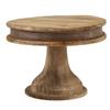 47th & Main Wooden Decorative Riser Stand, 11" Diameter, Metal Band view 1