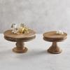 47th & Main Wooden Decorative Riser Stand, 11" Diameter, Metal Band view 2
