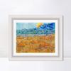 INVIN ART Framed Canvas Art Giclee Print Series#003 by Vincent Van Gogh Wall Art Living Room Home Office Decorations(Modern Simple White Frame with Mat,20"x24") view 1