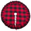 Saro Lifestyle Buffalo Plaid Ruffled Tree Skirt, Red, 72" view 2