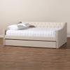 Baxton Studio Daybed, Queen, Beige view 2
