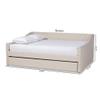 Baxton Studio Daybed, Queen, Beige view 4