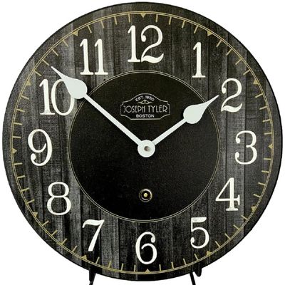 Black & Gray Wood Slats Wall Clock | Ultra Quiet Quartz Mechanism | Hand Made in USA Beautiful Crisp Lasting Color | Comes in 8 Sizes | 24-Inch
