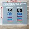 Custom Name Vinyl Wall Decal Personalized Nursery Sticker for Baby Room, Bedroom, Laptop & Car | Unique Font Styles view 2