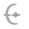 Bansriracha Cute Moon and Star Adjustable 925 Sterling Silver Rings with Zircon Bling Stone for Women Fashion Wedding Engagement Jewelry view 1