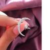 Bansriracha Cute Moon and Star Adjustable 925 Sterling Silver Rings with Zircon Bling Stone for Women Fashion Wedding Engagement Jewelry view 3