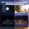 Bed Tent Dream Tents Bed Canopy Shelter Cabin Indoor Privacy Warm Breathable Pop Up Full Size for Kids and Adult Patent Pending Navy(Mattress Not Included) view 4