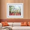 INVIN ART Framed Canvas Art Giclee Print Orchard in Bloom by Claude Monet Wall Art Living Room Home Office Decorations(Modern Simple White Frame with Mat,20"x24") view 2