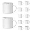 Andaz Press DIY Blank Party Favors For Do It Yourself Sublimation Wholesale, 11oz. Stainless Steel Campfire Coffee Mug, 12-Pack, Enamel Mugs Bulk Sublimation Mugs Party Favors Sublimation Tin Mugs view 1