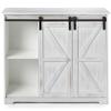 The Lakeside Collection Barn Door-Style Buffet Cabinets - Antique White view 1