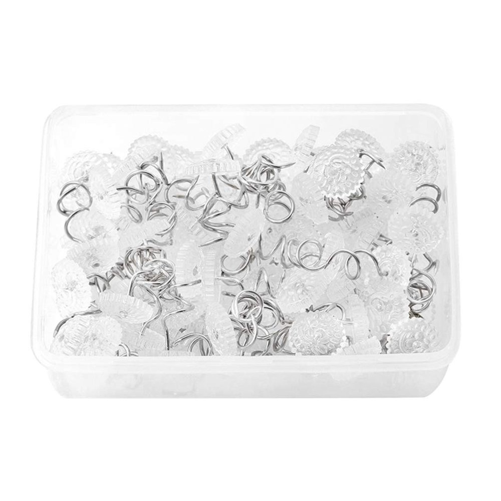 100pcs Twist Pins Stainless Steel Screw Nail Twist Pin for Furniture Upholstery Slipcovers Drapes Bedskirts