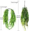Artificial Hanging Vine, Weeping Willow Plastic Plants Greenery Leaves Fake Plant Faux Ivy Garland UV Resistant for Indoor Outdoor Garden Door Wall Baskets Wedding Party Table Decor Decoration - 6 Pcs view 3