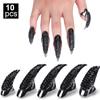 Hicarer 10 Pcs Halloween Gothic Nail Claw Ring Metal Punk Fake Nails Set Costume Full Finger Rings for Men Women Party Favor Cosplay Supplies, 3 Sizes view 4