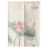 MYRU Japanese Noren Doorway Curtain Tapestry (Green Lotus,33.5 Inches x 59 Inches) view 3