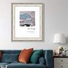 INVIN ART Framed Canvas Art Giclee Print Series#010 by Claude Monet Wall Art Living Room Home Office Decorations(Classic Silver Frame with Mat,20"x24") view 2